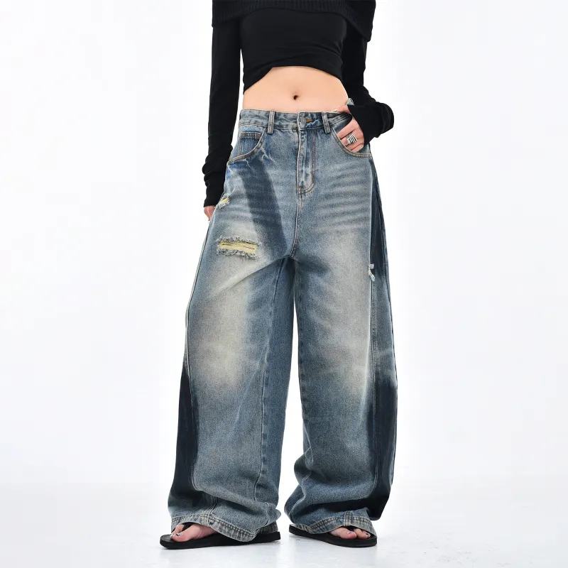 NEVER RULE Jeans Unisex Blue-3
