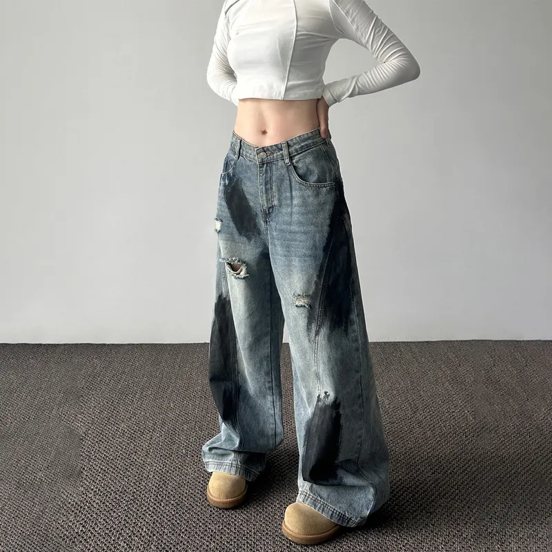 NEVER RULE Jeans Unisex Blue-3