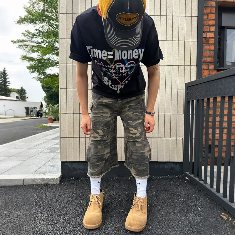 NEVER RULE Casual Shorts Unisex Army Green-4