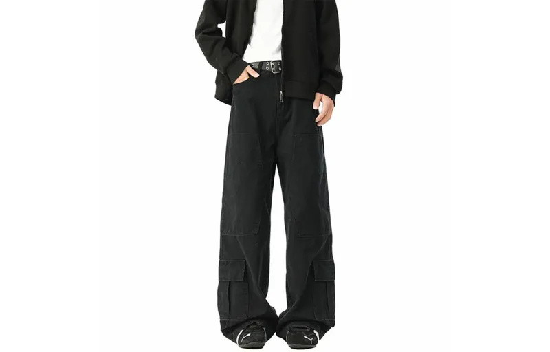 NEVER RULE Cargo Pants Unisex Black-12