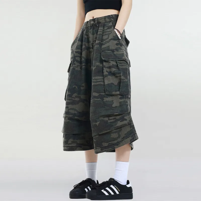 NEVER RULE Casual Shorts Unisex Camouflage-2