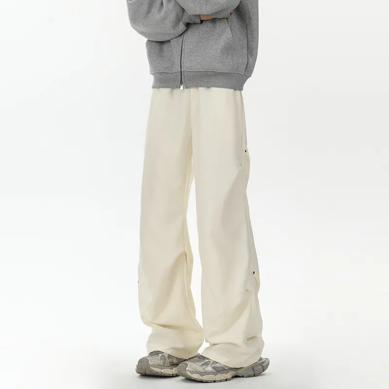 NEVER RULE Casual Pants Unisex Blue-4