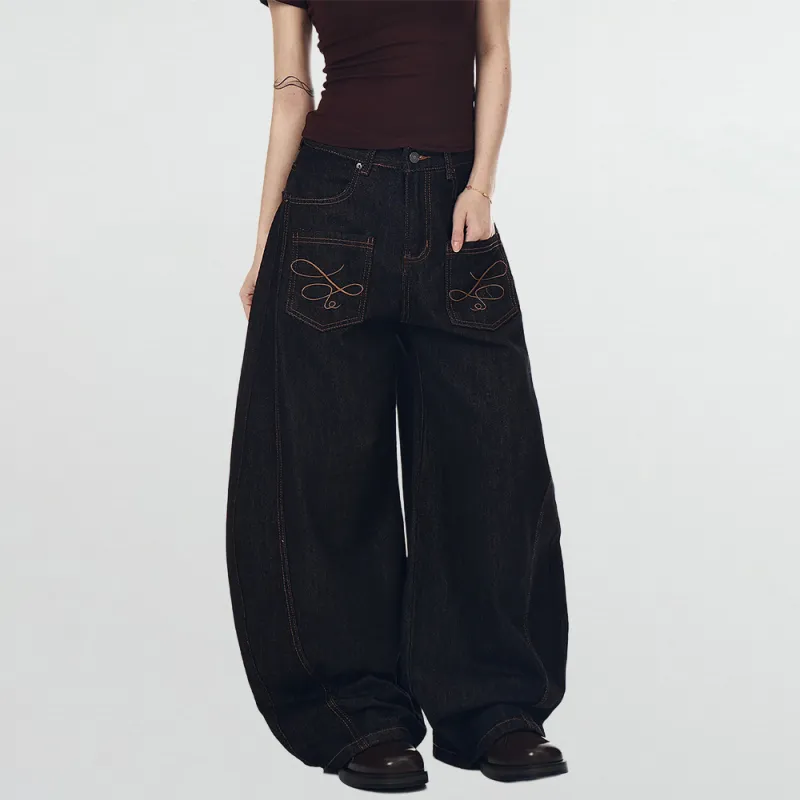NEVER RULE Jeans Unisex Black Gray-2