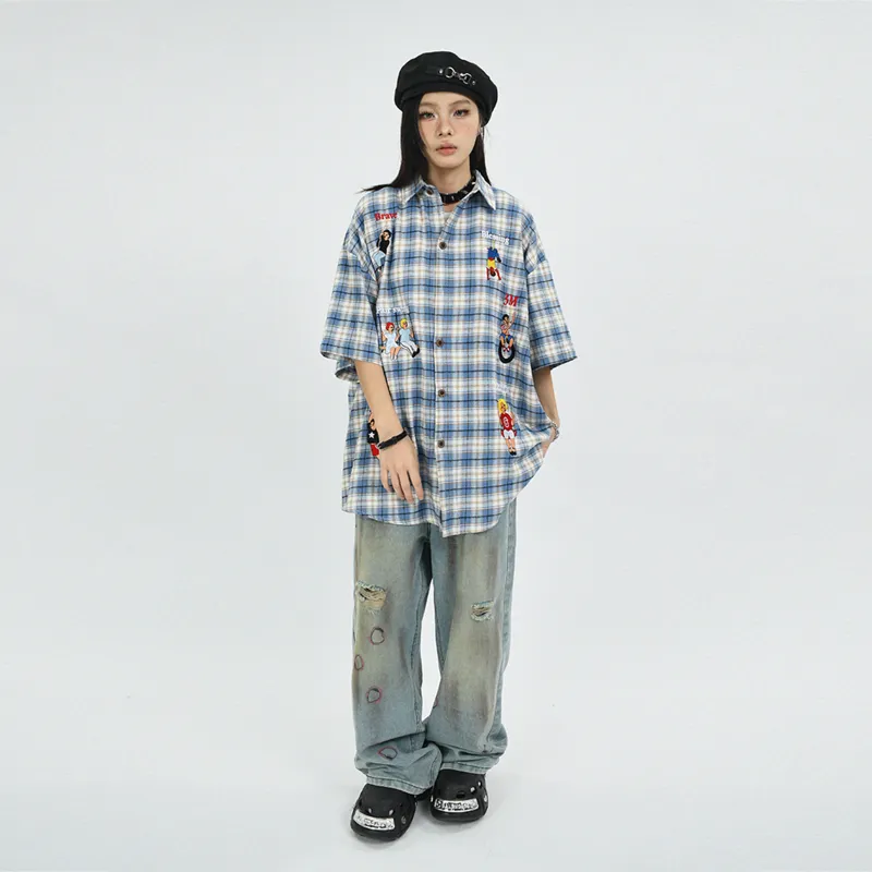 WELTER EXPERIMENT Fashion Shirt Unisex Blue Single Item-11
