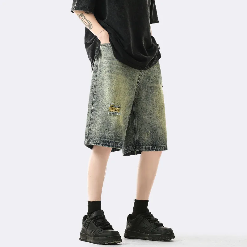 DIDTEK Denim Shorts Women's Yellow Mud-6