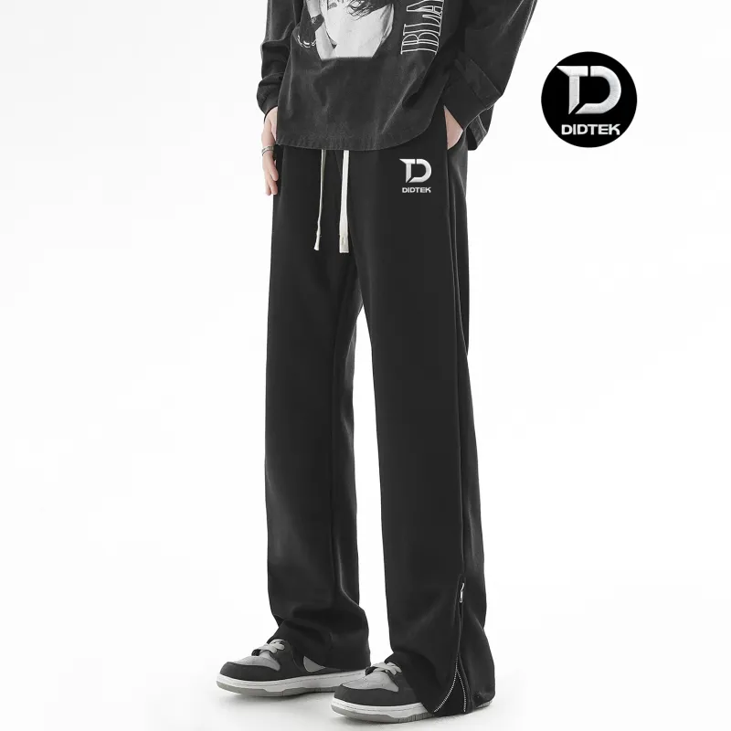 DIDTEK Casual Pants Unisex White Gray-6