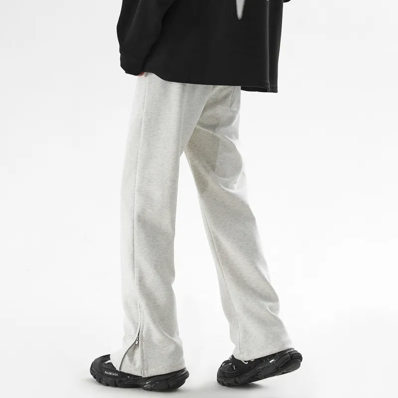 DIDTEK Casual Pants Unisex White Gray-2