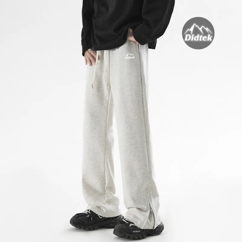 DIDTEK Casual Pants Unisex White Gray-3