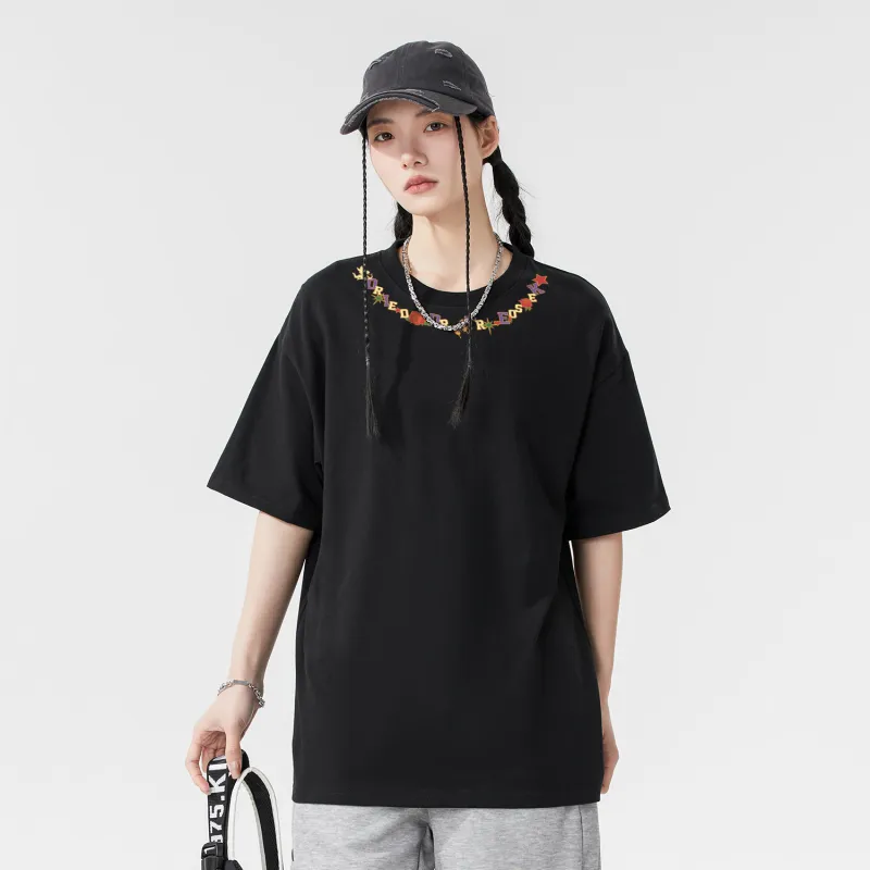 DIDTEK Drop Shoulder Sleeve Short Sleeved T Shirts Unisex-10