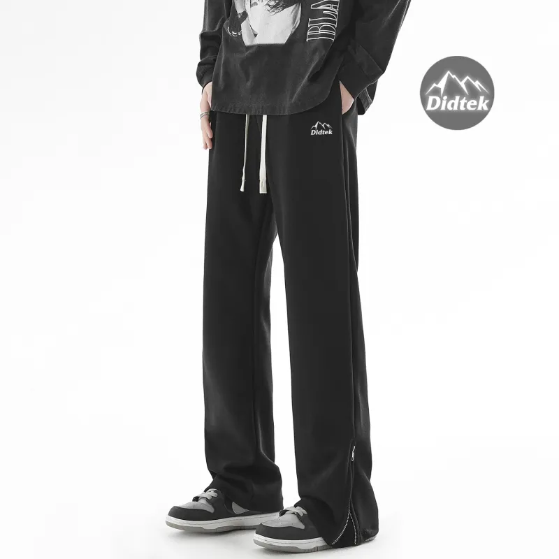 DIDTEK Casual Pants Unisex White Gray-8