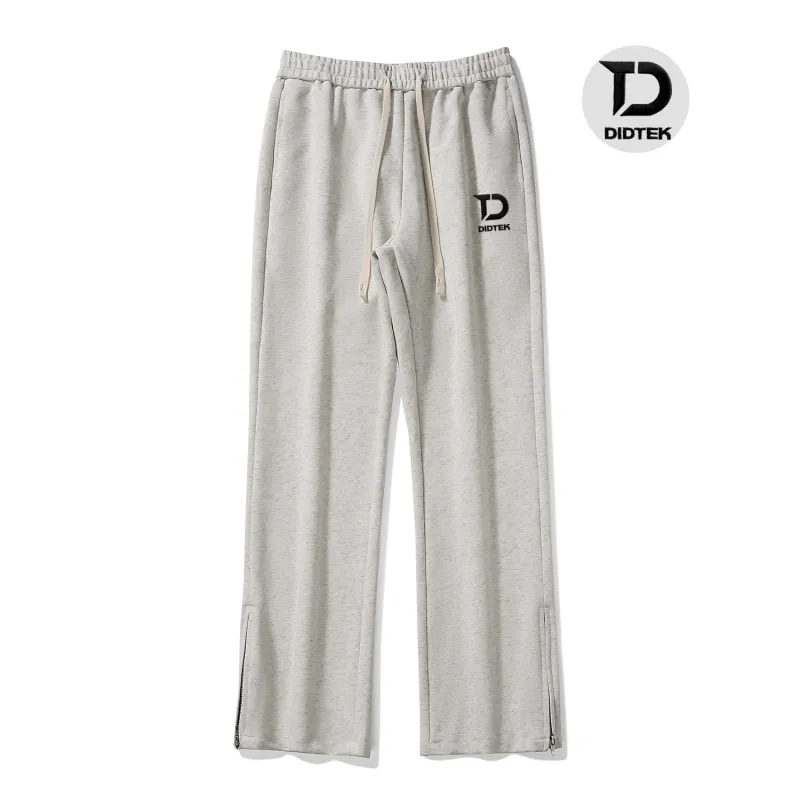DIDTEK Casual Pants Unisex White Gray-3