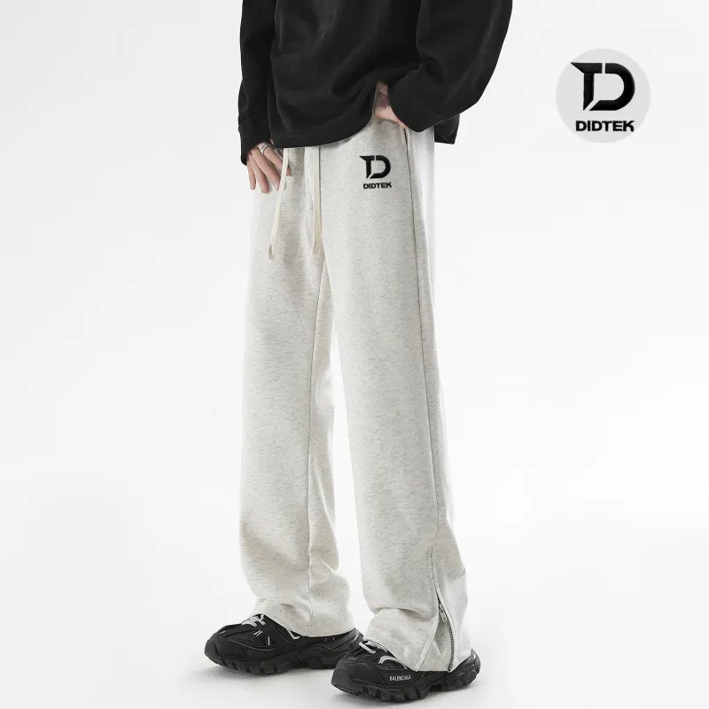 DIDTEK Casual Pants Unisex White Gray-1
