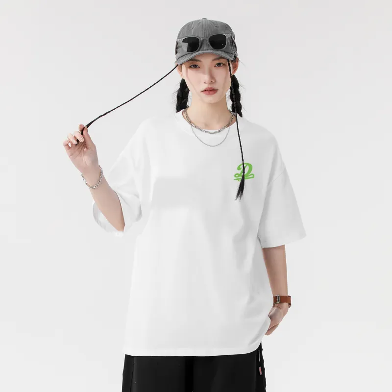 DIDTEK Drop Shoulder Sleeve Short Sleeved T Shirts Unisex-2