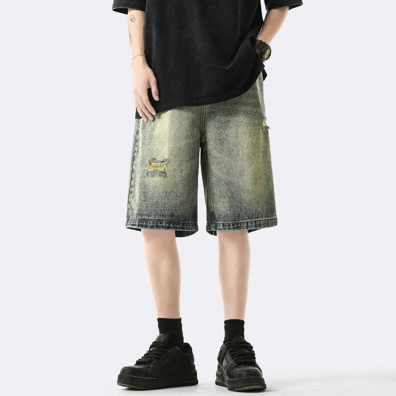 DIDTEK Denim Shorts Women's Yellow Mud-3