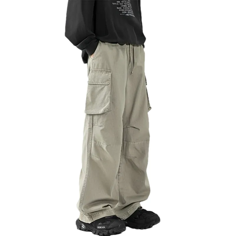 WHELVE Casual Pants Unisex Khaki-2