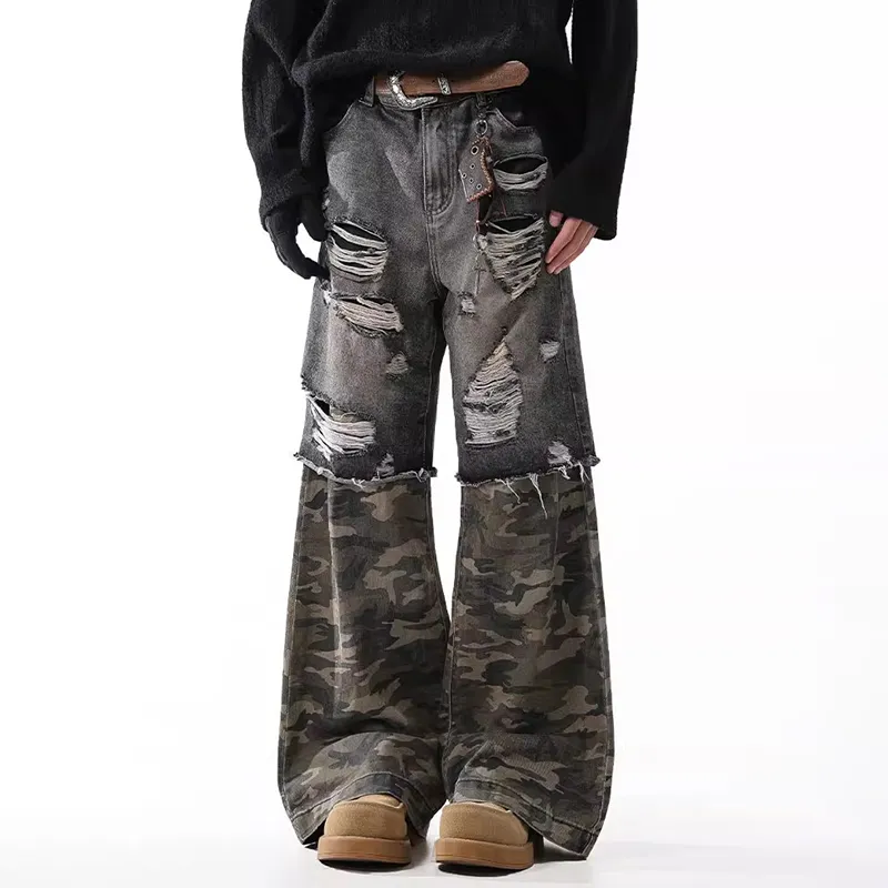 WHELVE Jeans Unisex Camouflage-1