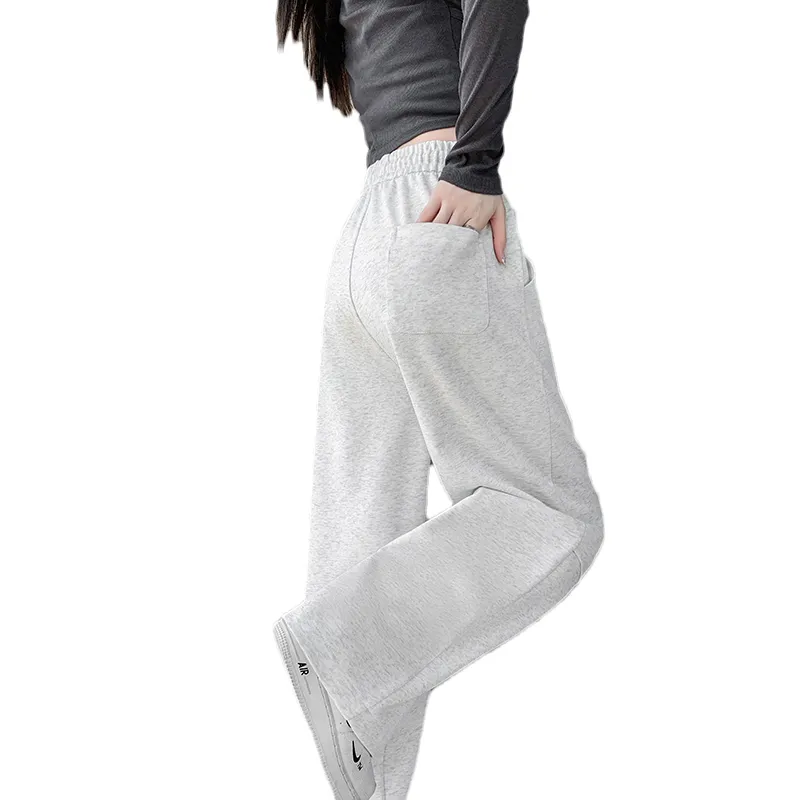 WHELVE Casual Pants Unisex White Heather Gray-1