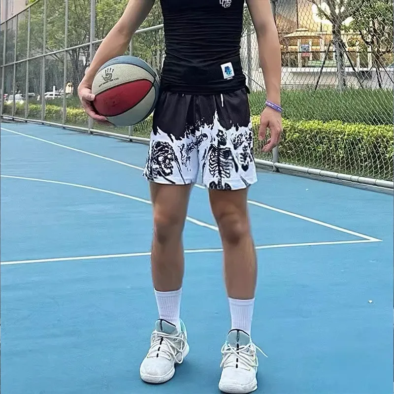 WHELVE Casual Shorts Unisex Black-6