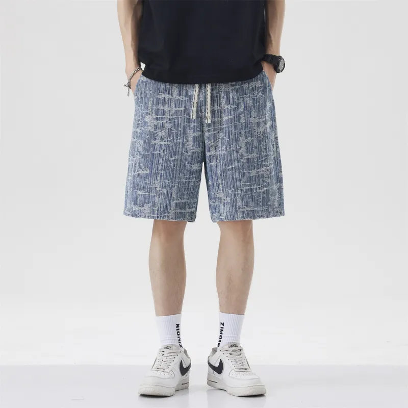 WHELVE Denim Shorts Unisex Light Blue-1