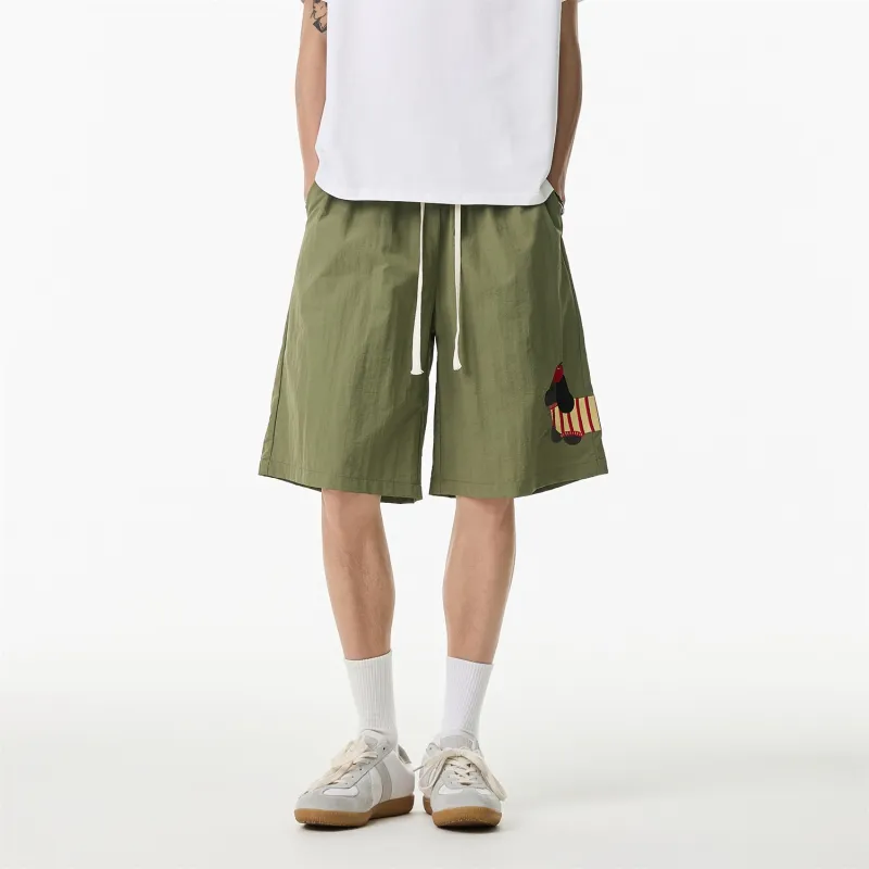 WHELVE Casual Shorts Unisex Green-1