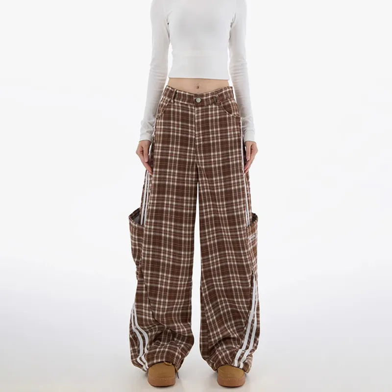 WHELVE Casual Pants Unisex Coffee-2
