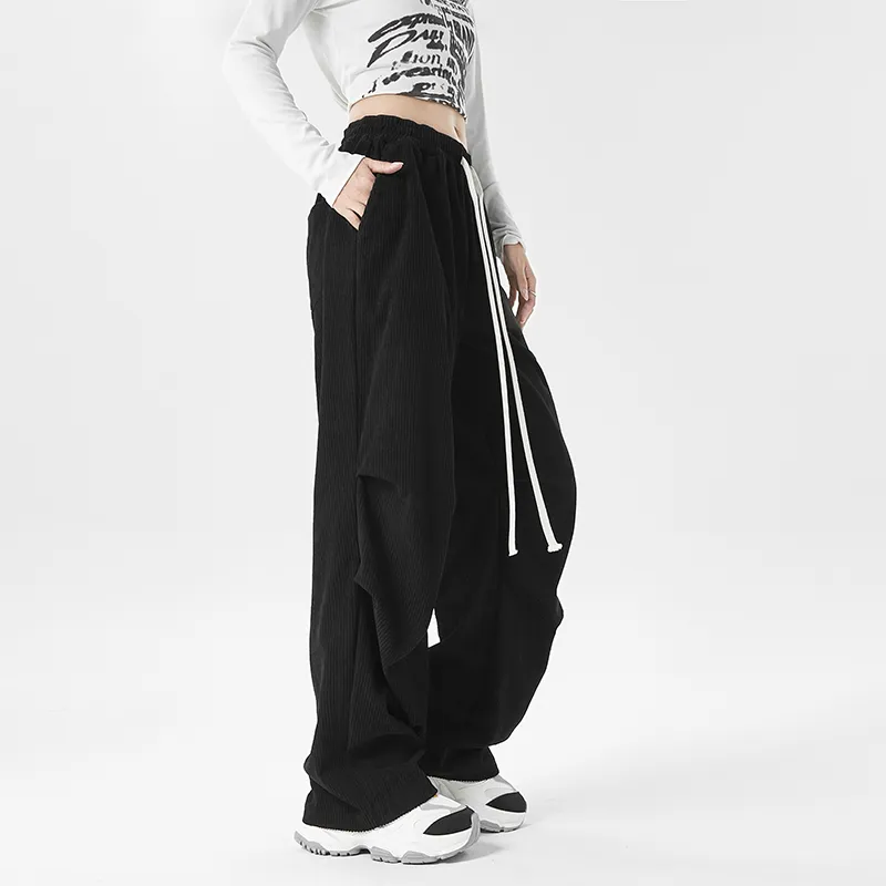 WHELVE Casual Pants Unisex Black-5