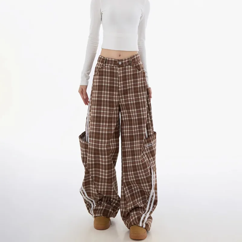 WHELVE Casual Pants Unisex Coffee-3