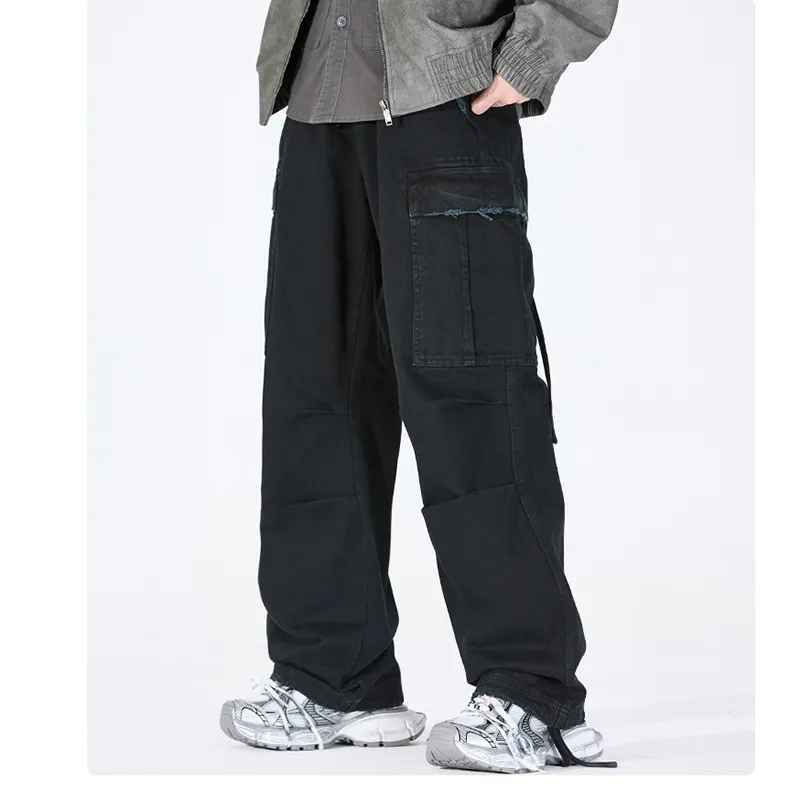 WHELVE Cargo Pants Unisex Black-4
