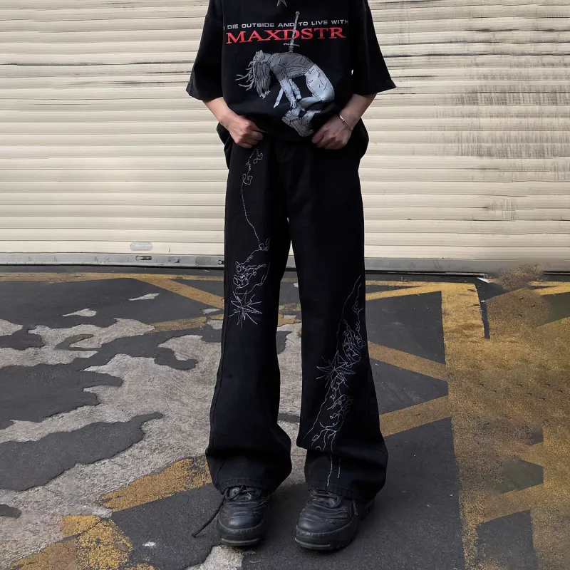WHELVE Jeans Unisex Black-4