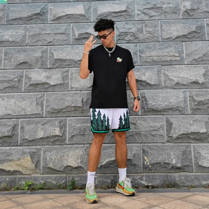 WHELVE Casual Shorts Unisex White-1