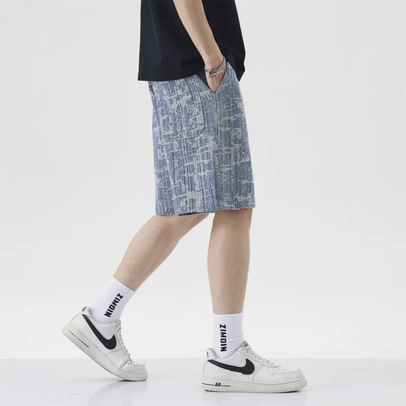 WHELVE Denim Shorts Unisex Light Blue-3