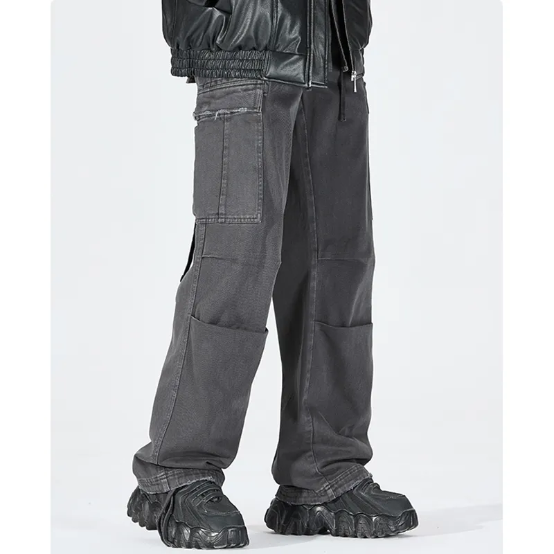 WHELVE Cargo Pants Unisex Black-12