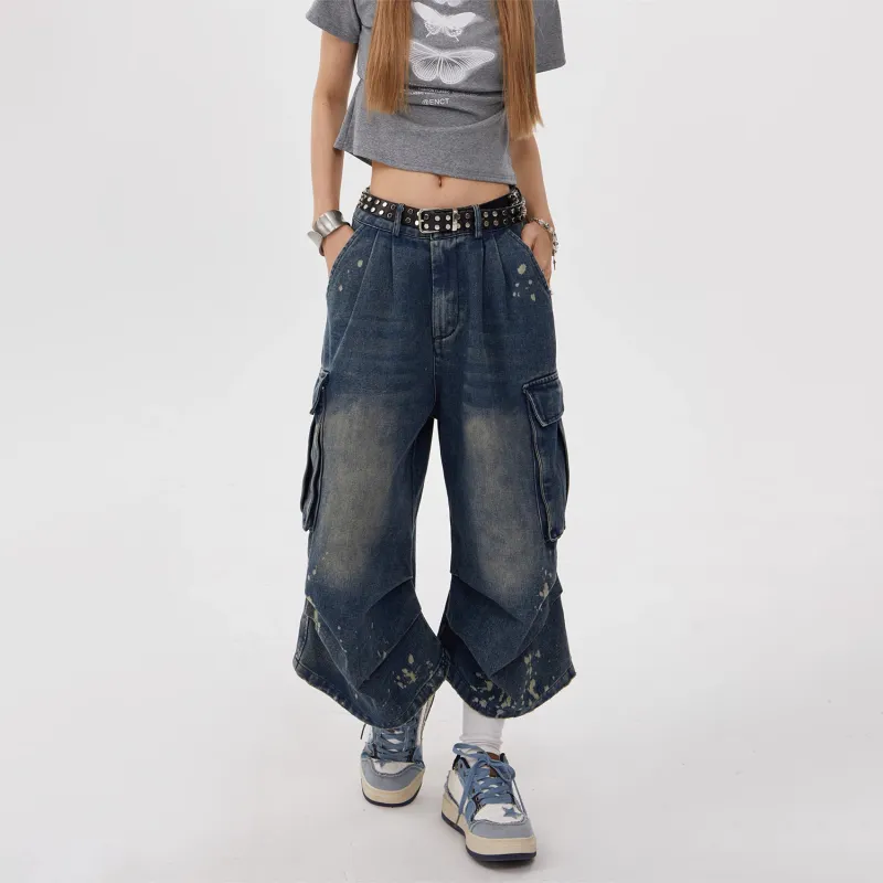WHELVE Denim Shorts Unisex Blue-2