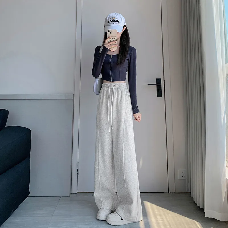 WHELVE Casual Pants Unisex White Heather Gray-6
