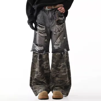 WHELVE Jeans Unisex Camouflage