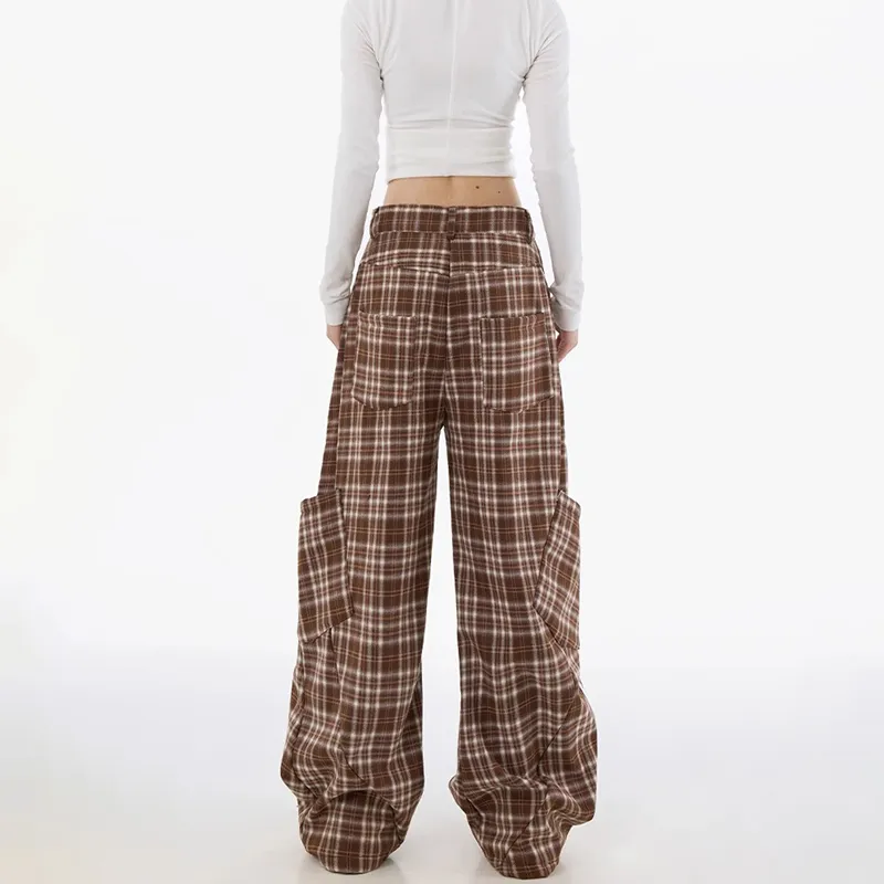 WHELVE Casual Pants Unisex Coffee-1