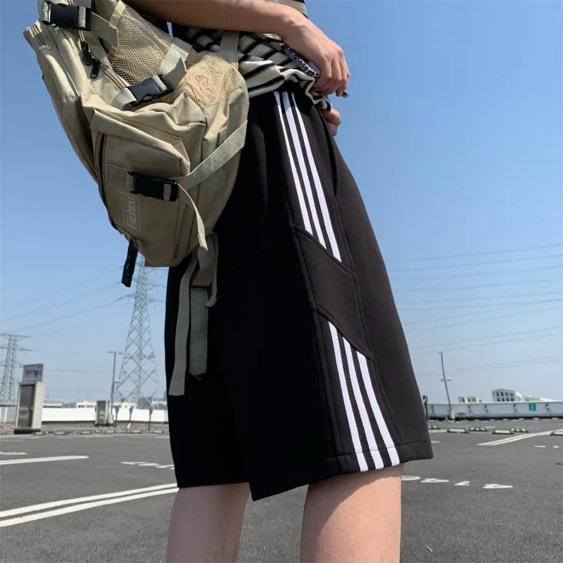 WHELVE Casual Shorts Unisex Black-2
