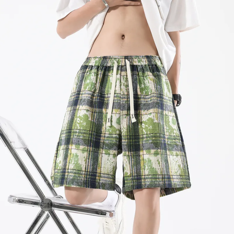 WHELVE Casual Shorts Unisex Starclear Green-3