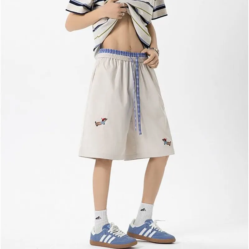 WHELVE Casual Shorts Unisex White-4