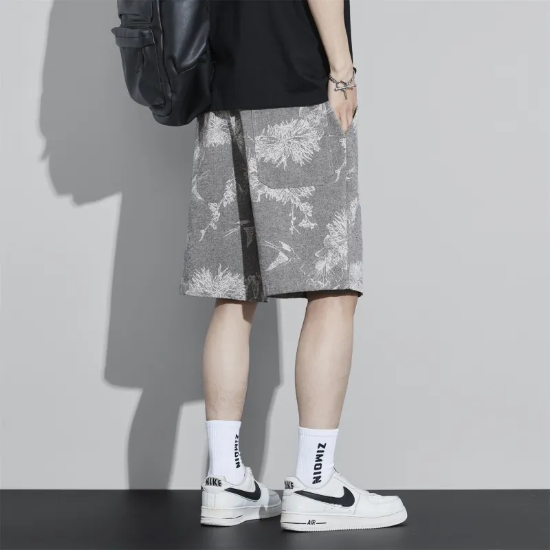 WHELVE Denim Shorts Unisex Gray-4