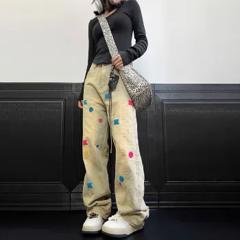 WHELVE Jeans Unisex Yellow Mud