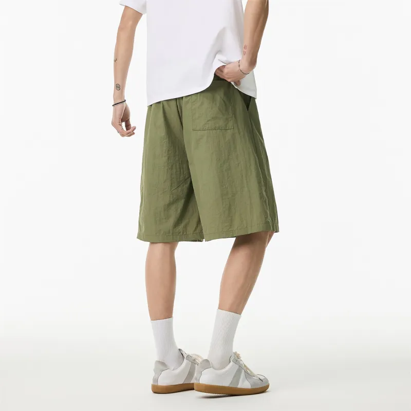 WHELVE Casual Shorts Unisex Green-3