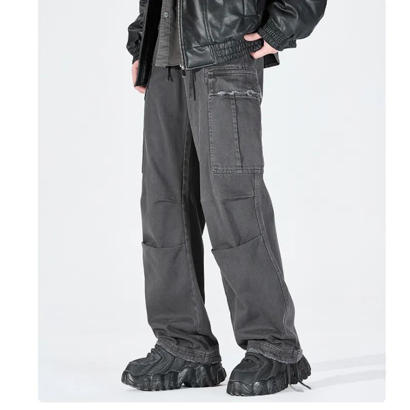 WHELVE Cargo Pants Unisex Black-13
