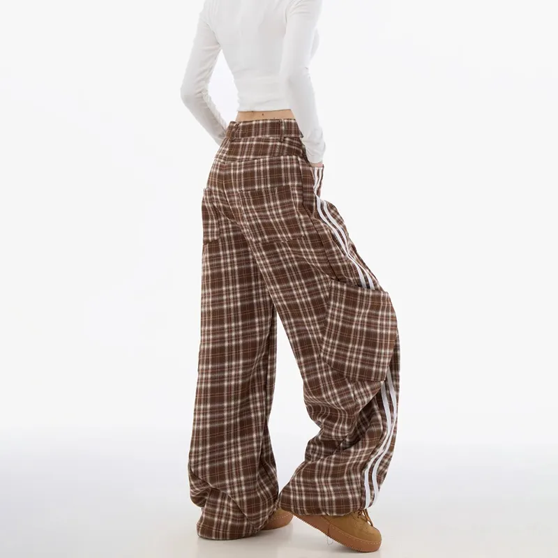WHELVE Casual Pants Unisex Coffee-6