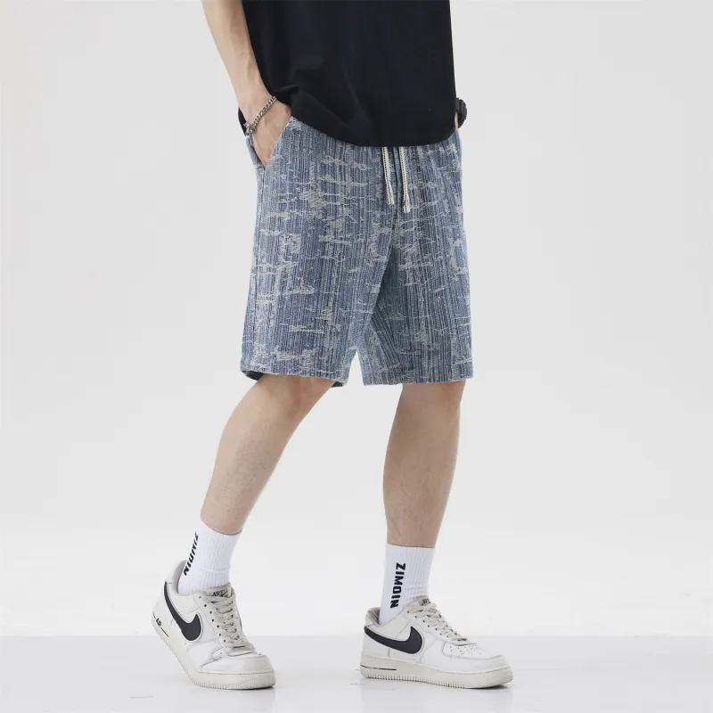 WHELVE Denim Shorts Unisex Light Blue-2