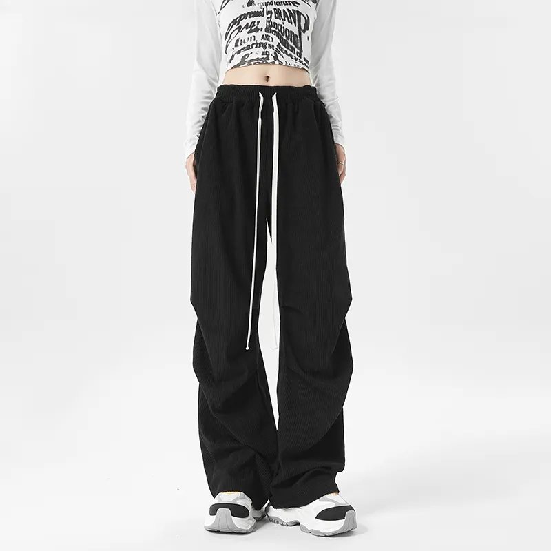 WHELVE Casual Pants Unisex Black-6