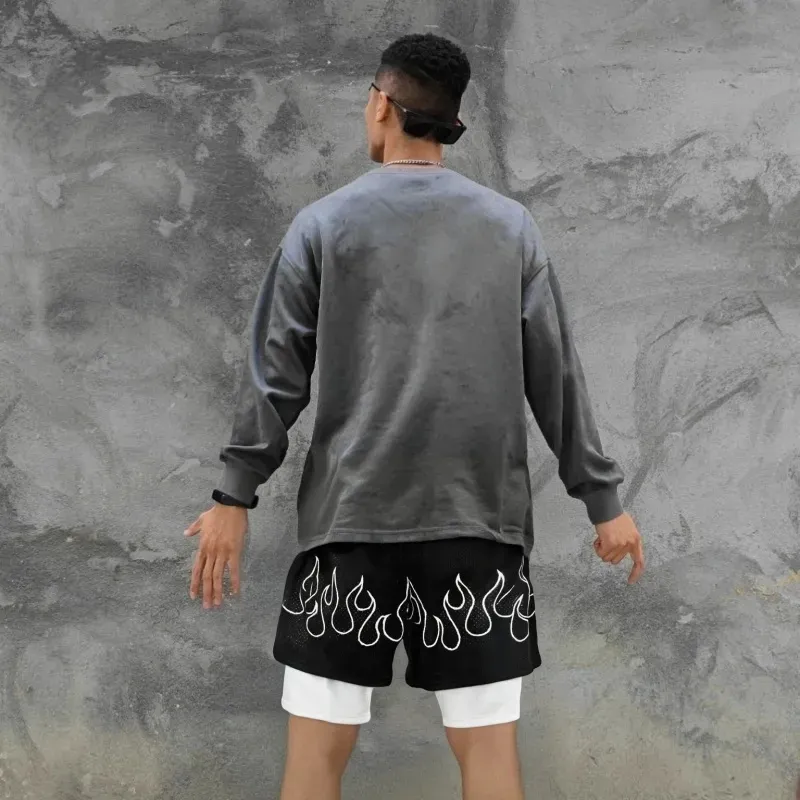 WHELVE Casual Shorts Unisex Black-1