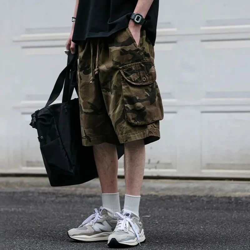 WHELVE Cargo Shorts Unisex Camouflage-5