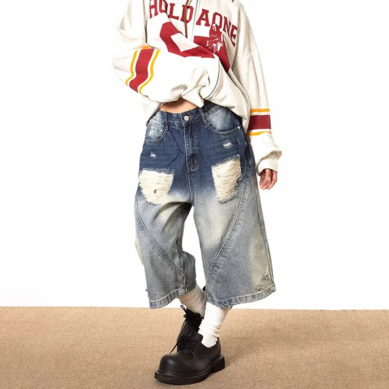 WHELVE Denim Shorts Unisex Blue-6