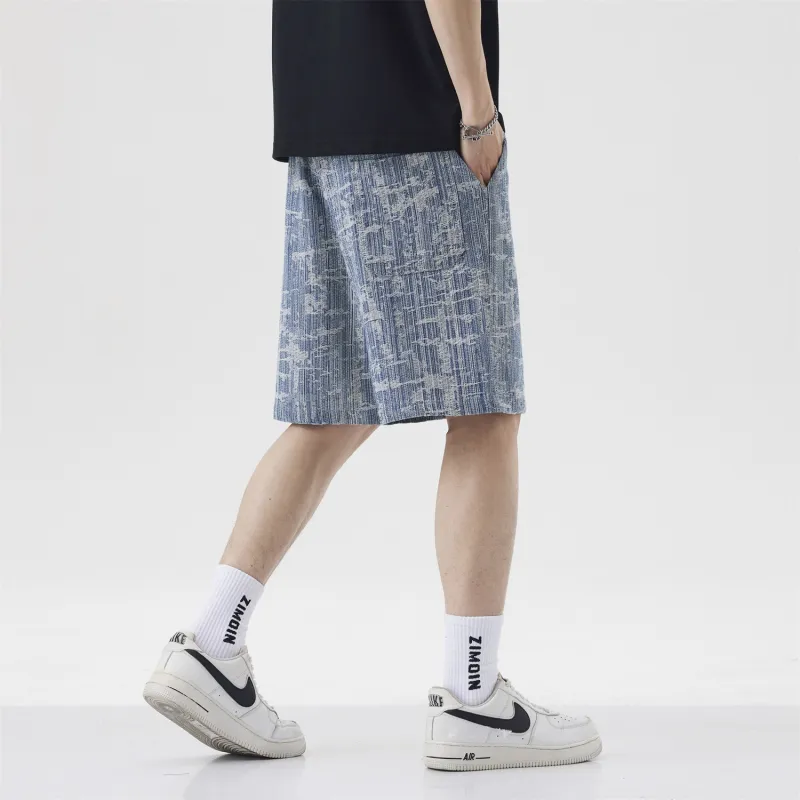 WHELVE Denim Shorts Unisex Light Blue-5